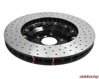 DBA 5000 Series Drilled Rotor w/ Black Hat - Front Ford Mustang GT Perf Package 2015-2020 - 52166BLKXD