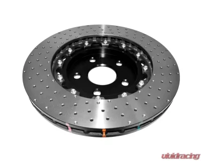 DBA 5000 Series Cross Drilled Rotor w/ Black Hat - Front Jeep Grand Cherokee SRT8 2006-2010 - 52532BLKXD