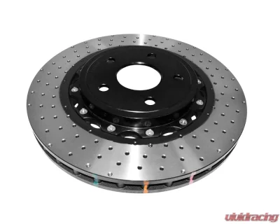 DBA 5000 Series Cross Drilled Rotor w/ Black Hat - Front Jeep Grand Cherokee SRT8 2006-2010 - 52532BLKXD