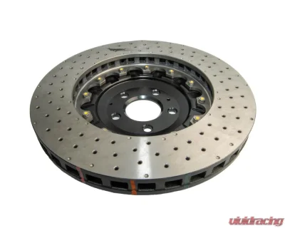 DBA 5000 Series Cross Drilled Rotor w/ Black Hat - Front Audi S6 2007-2011 - 52778BLKXD