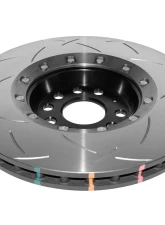 DBA 5000 Series Slotted Rotor w/ Black Hat - Front Volkswagen Golf R 2012-2013                                     - 52808V2BLKS - Image 4