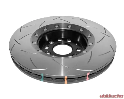 DBA 5000 Series Slotted Rotor w/ Black Hat - Front Volkswagen Golf R 2012-2013 - 52808V2BLKS