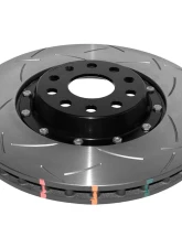 DBA 5000 Series Slotted Rotor w/ Black Hat - Front Volkswagen Golf R 2012-2013                                     - 52808V2BLKS - Image 5