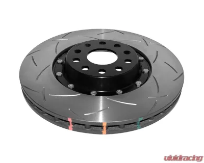 DBA 5000 Series Slotted Rotor w/ Black Hat - Front Volkswagen Golf R 2012-2013 - 52808V2BLKS
