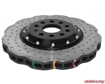 DBA 5000 Series Drilled Rotor w/ Black Hat - Front Audi S3 2015-2021 - 52830WBLKXD