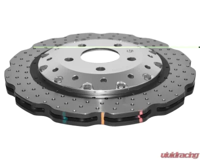 DBA 5000 Series Drilled Wavy Rotor w/ Silver Hat - Rear Audi RS5 2013-2016 - 52835WSLVXD