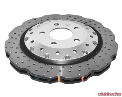 DBA 5000 Series Cross Drilled & Dimpled Rotor w/Clear Anodised Hat - Front Audi RS Q3 2014+ - 52836WSLVXD