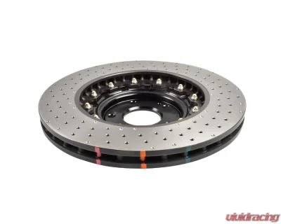 DBA 5000 Series 2-Piece Drilled Rotor w/ Black Hat - Front Hyundai Kona N 2022-2023 - 53148BLKXD