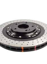 DBA 5000 Series 2-Piece Drilled Rotor w/ Black Hat - Front Hyundai Kona N 2022-2023                                     - 53148BLKXD - Image 5