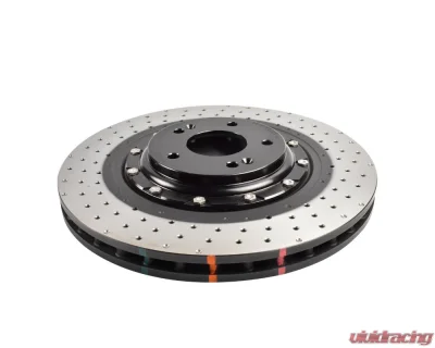 DBA 5000 Series 2-Piece Drilled Rotor w/ Black Hat - Front Hyundai Kona N 2022-2023 - 53148BLKXD