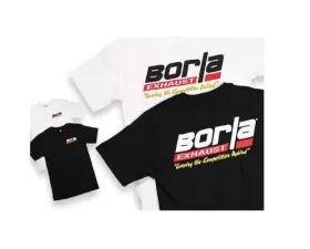 Borla Exhaust Borla Menfts Motorsports White T-Shirt - XXL Size for Car Enthusiasts