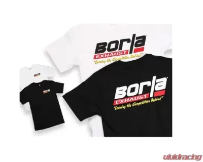 Borla Exhaust Borla Menfts Motorsports White T-Shirt - XXL Size for Car Enthusiasts - 21211