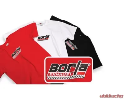 Borla Menfts Checkered Black Crew Neck T-Shirt - XL - 21278