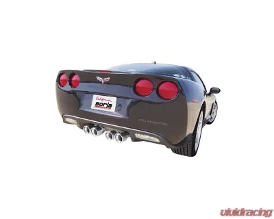Borla Exhaust Cat-Back System S-Type Classic for 2005-2008 C6 Corvette, T-304 Stainless Steel - 140128