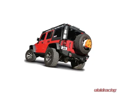 Borla Exhaust Cat-Back System Touring for 2012-2018 Jeep Wrangler JKU, Black Chrome Tips - 140459BC