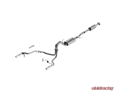 Borla 2021-2024 Ford F-150 3.3L V6 Cat-Back Exhaust System S-Type - 140878