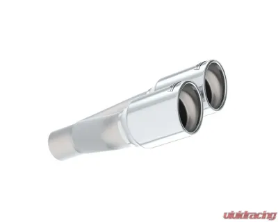 Borla Tip 2in Inlet/ 3in Outlet Dual Round Rolled-Edge Angle-Cut - 20143