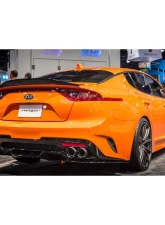 Borla 2018-2021 Kia Stinger Tip Kit Dual Round Angle-Cut Carbon Fiber - Bright                                     - 20165 - Image 2