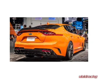 Borla 2018-2021 Kia Stinger Tip Kit Dual Round Angle-Cut Carbon Fiber - Bright - 20165