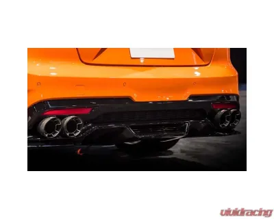 Borla 2018-2021 Kia Stinger Tip Kit Dual Round Angle-Cut Carbon Fiber - Bright - 20165