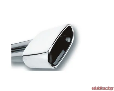 Borla Tip 2.5in Inlet/ 6.69in x 3in Outlet Single Rectangle Rolled-Edge Angle-Cut - 20244
