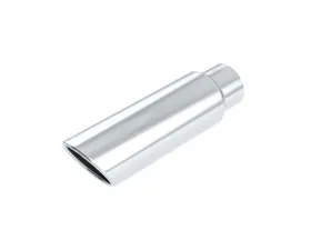 Borla Tip 3in Inlet/ 4in Outlet Single Round Rolled-Edge Angle-Cut