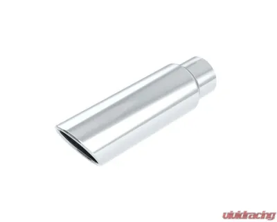Borla Tip 3in Inlet/ 4in Outlet Single Round Rolled-Edge Angle-Cut - 20246