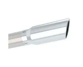 Borla Tip 4in Inlet/ 5in Outlet Single Round Rolled Angle-Cut With Clamp