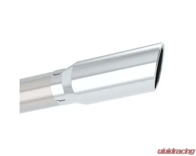 Borla Tip 4in Inlet/ 5in Outlet Single Round Rolled Angle-Cut With Clamp - 20249