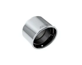 Borla Tip 3in Inlet/ 4.25in Outlet Single Round Rolled Angle-Cut Intercooled Outlet