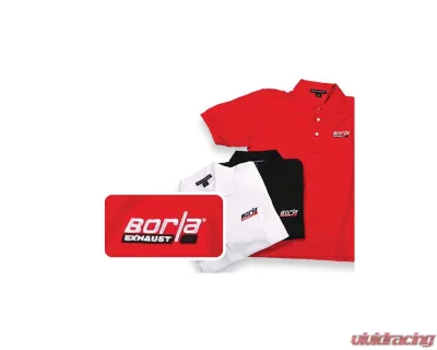 Borla Exhaust Red Polo Shirt - Large Size, Performance Apparel - 21059