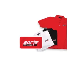 Borla Exhaust Red Polo Shirt - Medium Size, Performance Apparel