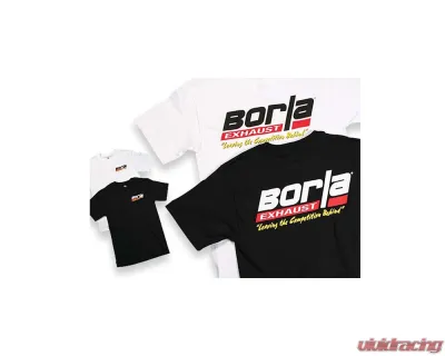 Borla Exhaust Borla Menfts Motorsports Black T-Shirt - Large Size, Performance Fit - 21197