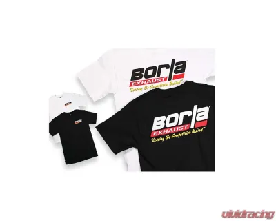 Borla Exhaust Borla Menfts Motorsports White T-Shirt - Small Size - 21207