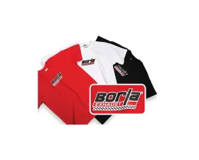 Borla Menfts Checkered Red Crew Neck T-Shirt - Large