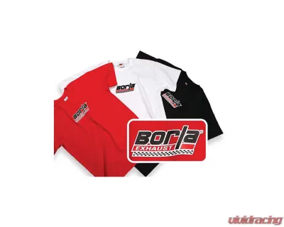 Borla Menfts Checkered Red Crew Neck T-Shirt - Large - 21304
