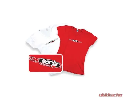 Borla Exhaust Borla Women's Wireframe Red V-Neck T-Shirt - Small Size - 21308
