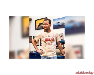 Borla Exhaust Borla Menfts Sound Sand T-Shirt - S, 100% Cotton, Light Sand with Brick-Red Art - 21586