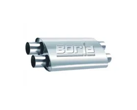 Borla ProXS Muffler 2.5in Dual Inlet/ 2.5in Dual Outlet 4in x 9.5in Oval x 19in Long Body
