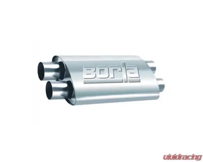 Borla ProXS Muffler 2.5in Dual Inlet/ 2.5in Dual Outlet 4in x 9.5in Oval x 19in Long Body - 400286