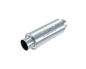 Borla XR-1 Multi-Core Racing Muffler 4in Center Inlet/ 4in Center Outlet 6.25in Round x 16in Long Body Rotary Engine Equipped Vehicles