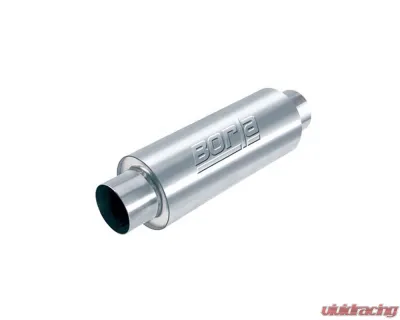 Borla XR-1 Multi-Core Racing Muffler 4in Center Inlet/ 4in Center Outlet 6.25in Round x 16in Long Body Rotary Engine Equipped Vehicles - 400374