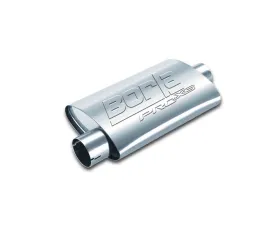 Borla ProXS Muffler 2.25in Offset Inlet/ 2.25in Center Outlet 4.25in x 7.88in Oval x 14in Long Body Notched Necks