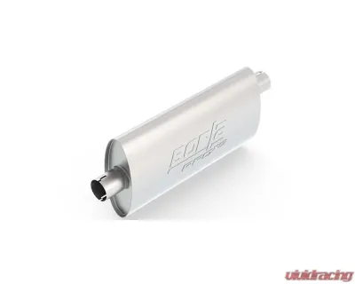 Borla ProXS Muffler 2.25in Offset Inlet/ 2.25in Center Outlet 4in x 9.5in Oval x 19in Long Body Notched Necks - 400483
