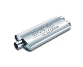 Borla ProXS Muffler 2.5in Center Inlet/ 2.5in Dual Outlet 4in x 9.5in Oval x 19in Long Body Notched Necks