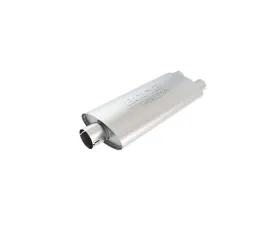 Borla ProXS Muffler 3in Center Inlet/ 2.25in Dual Outlet 4in x 9.5in Oval x 19in Long Body Notched Necks