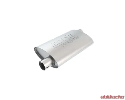Borla ProXS Muffler 2.25in Offset Inlet/ 2.25in Offset 4in x 9.5in Oval x 14in Long Body Notched Necks - 400489