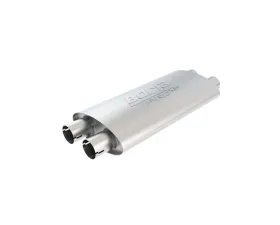 Borla ProXS Muffler 2.25in Dual Inlet / 2.25in Dual Outlet 4in x 9.5in Oval x 19in Long Body Notched Necks