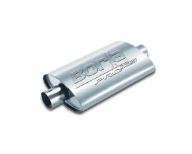 Borla ProXS Muffler 2.5in Center Inlet/ 2.5in Center Outlet 4in x 9.5in Oval x 14in Long Body Notched Necks