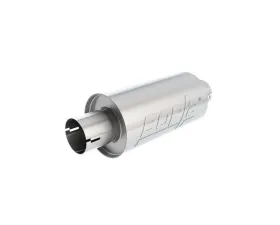 Borla Specialty Muffler inS-Typein 2.5in Center Inlet/ 2.5in Center Outlet 5in Round x 10in Long Body Notched Necks